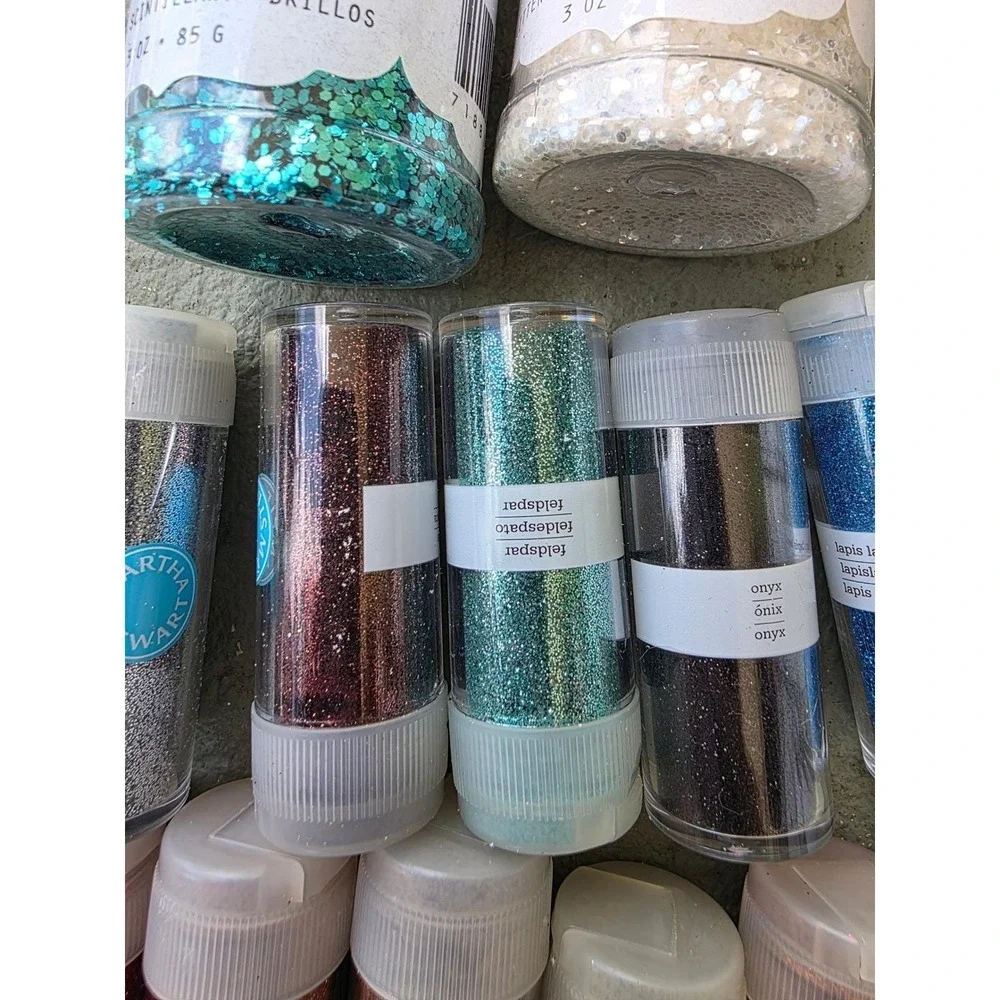 Martha Stewart Heidi Swapp Recollections Glitter Embossing Craft Lot 30pc E3